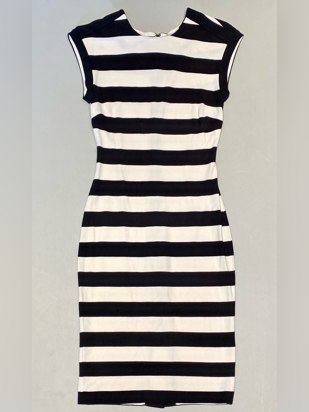 Banana Republic Rugby Stripe Ponte Cap Sleeve Sheath Dress, size 2 - Picture 2 of 8